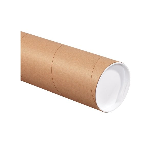 Bsc Preferred 4 x 12'' Kraft Tubes with Caps, 15PK BUY00013602 - main